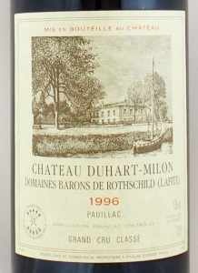 1996年シャトー デュアール ミロン ロートシルト CHATEAU DUHART MILON ROTHSCHILD