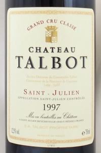 ブランドバッグ 人気ランキング2025 1997年 シャトー タルボ CHATEAU TALBOT の販売[ヴィンテージ サン・ジュリアン