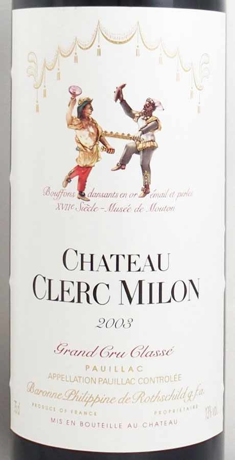 クレール　ミロン　2003 完売】2003年 シャトー クレール ミロン CHATEAU CLERC MILON