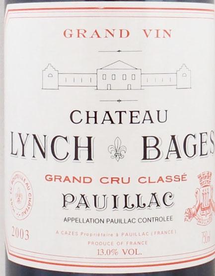送料無料】2003年 シャトー ランシュ バージュ CHATEAU LYNCH BAGES