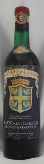 1967年 ブルネッロ　ディ　モンタルチーノ BRUNELLO DI MONTALCINO