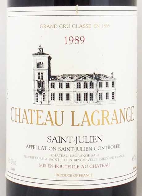 1989年 シャトー　ラグランジュ（赤ワイン）