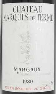 1980年シャトー　マルキ　ドゥ　テルム CHATEAU MARQUIS DE TERME
