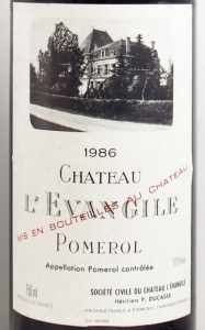 1986年 シャトー レヴァンジル CHATEAU L'EVANGILE の販売
