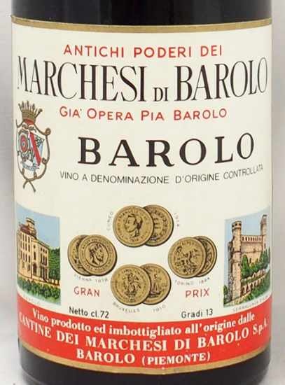 1964年 マルケージ ディ バローロ マルケージ・バローロ社MARCHESI DI BAROLO MARCHESI DI  BAROLOの販売[ヴィンテージワインショップのNengou-wine.com]