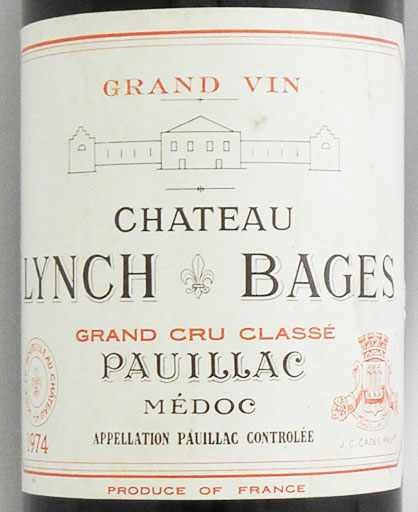 完売】1974年 シャトー ランシュ バージュ CHATEAU LYNCH BAGES