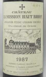 1987年シャトー ラ ミッション オー ブリオン CHATEAU LA MISSION HAUT BRION