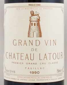 1990年 シャトー ラトゥール CHATEAU LATOUR の販売[ヴィンテージ