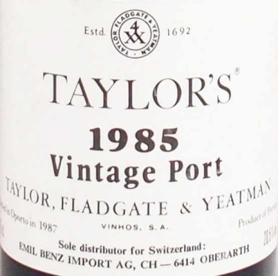 1985年 テイラー ヴィンテージ ポート テイラー社TAYLOR VINTAGE PORT