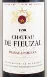 1998年 シャトー　ド　フューザル CHATEAU DE FIEUZAL