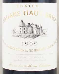 1999年 シャトー バーン オー ブリオン CHATEAU BAHANS HAUT BRION の