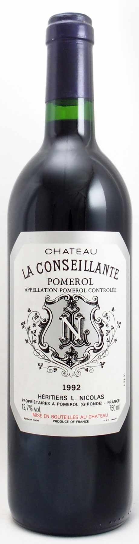 1992年 シャトー ラ コンセイヤント CHATEAU LA CONSEILLANTE の販売