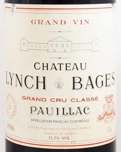 1986年 シャトー ランシュ バージュ CHATEAU LYNCH BAGES の販売 