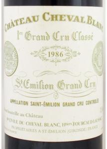 送料無料】1986年 シャトー シュヴァル ブラン CHATEAU CHEVAL BLANC