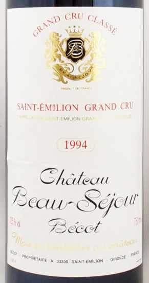 1994年 シャトー ボーセジュール ベコ CHATEAU BEAU SEJOUR BECOT の