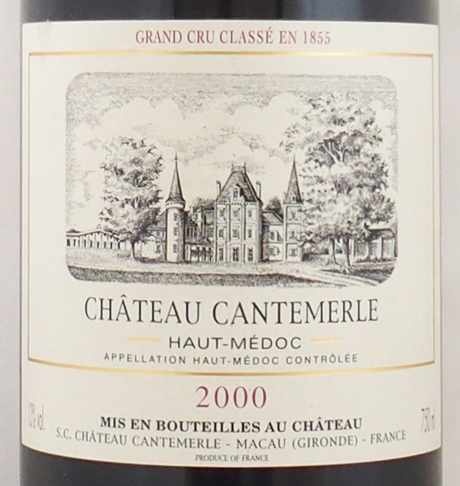 【待望★】 2000年 シャトー の販売 CANTEMERLE CHATEAU カントメルル ワイン
