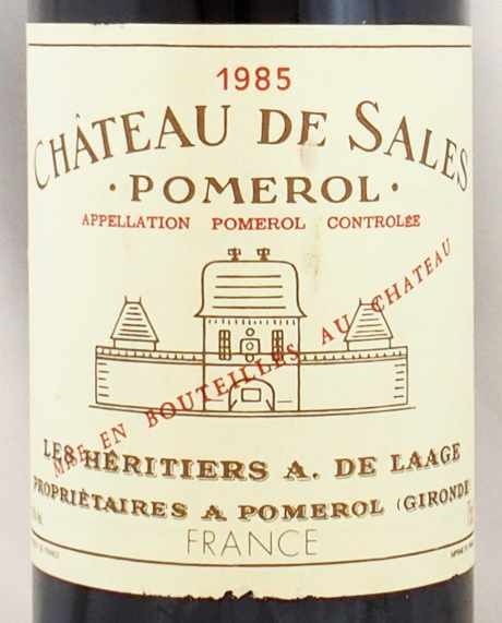 1985年 シャトー ド サル CHATEAU DE SALES の販売[ヴィンテージワイン ...