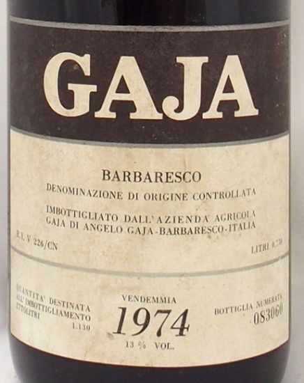 1974年 バルバレスコ ガヤBARBARESCO GAJAの販売[ヴィンテージワイン  