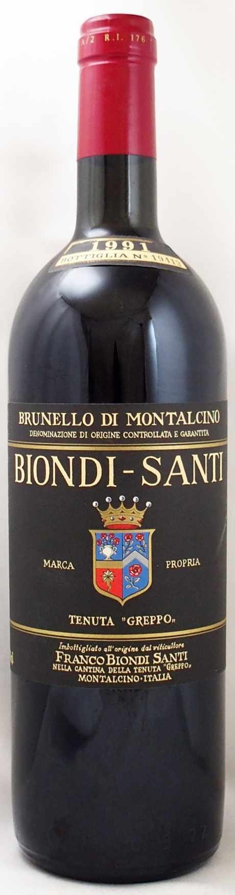 1991年 ブルネッロ ディ モンタルチーノ ビオン・ディ・サンティ