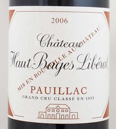 2006年 シャトー オー バージュ リベラル CHATEAU HAUT BAGES LIBERAL