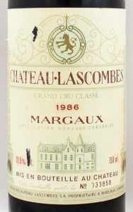 1986年 シャトー ラスコンブ CHATEAU LASCOMBES の販売[ヴィンテージ ...