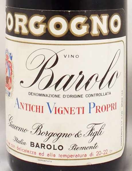 1968年 バローロ リゼルヴァ ジャコモ・ボロゴーニョ社BAROLO RISERVA