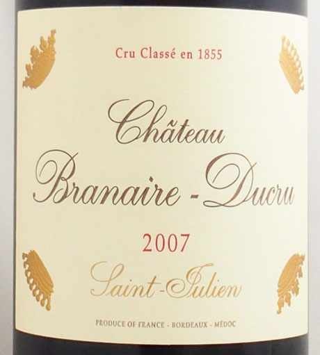 完売】2007年 シャトー ブラネール デュクリュ CHATEAU BRANAIRE DUCRU