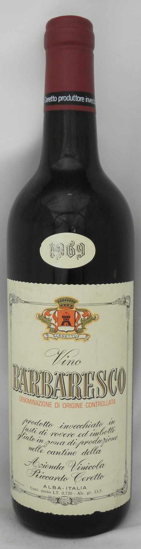 1969年 バルバレスコ 赤 ワイン-