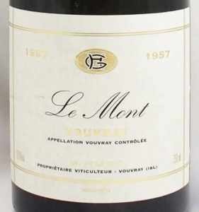 1957年ヴーヴレイ　モワルー　ル　モン VOUVRAY MOELLEUX LE MONT