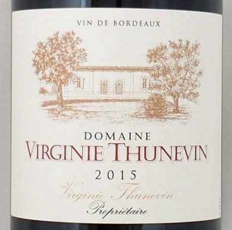 2015年 ドメーヌ ヴィルジニー テュヌヴァン ヴィルジニー・テュヌヴァンDOMAINE VIRGINIE THUNEVIN