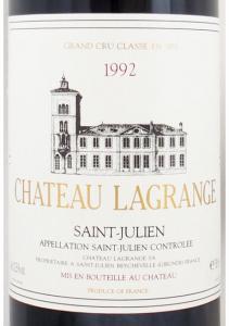 1992年 シャトー ラグランジュ CHATEAU LAGRANGE
