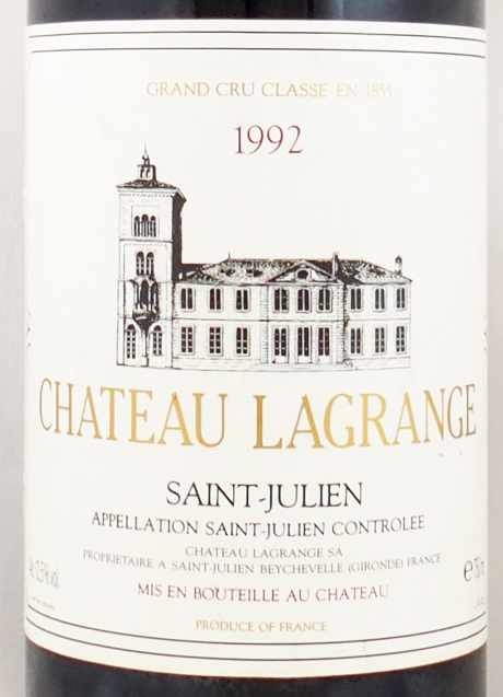 1992年 シャトー ラグランジュ CHATEAU LAGRANGE の販売[ヴィンテージ