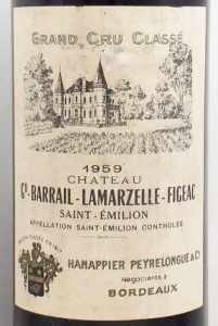 1959年シャトー グラン バライユ ラマゼル フィジャック CHATEAU GRAND BARRAIL LAMARZELLE FIGEAC