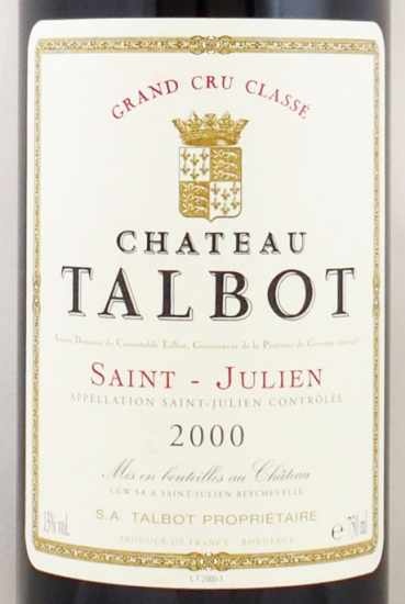 2000年 シャトー タルボ CHATEAU TALBOT の販売[ヴィンテージワイン 