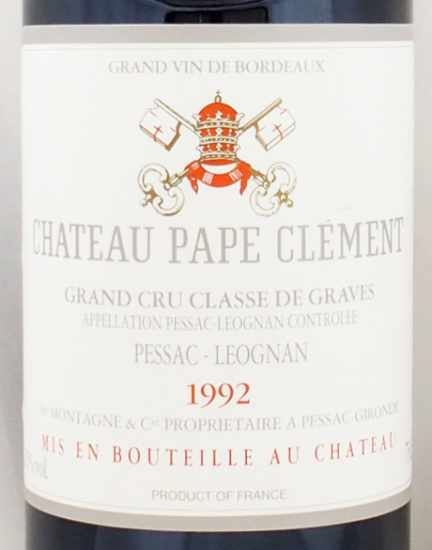 1992年 シャトー パプ クレマン CHATEAU PAPE CLEMENT の販売[ヴィンテージワインショップのNengou-wine.com]