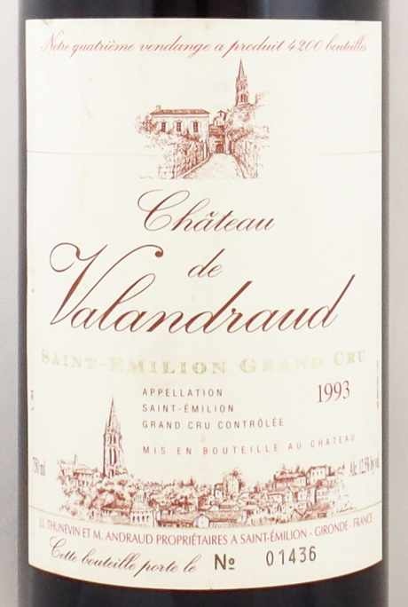 1993年 シャトー ド ヴァランドロー CHATEAU DE VALANDRAUD  の販売[ヴィンテージワインショップのNengou-wine.com]