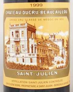 1999年 シャトー デュクリュ ボーカイユ CHATEAU DUCRU BEAUCAILLOU の