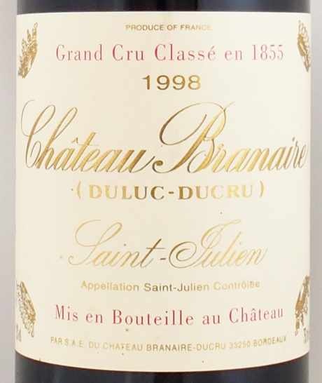 1998年 シャトー ブラネール デュクリュ CHATEAU BRANAIRE DUCRU の ...