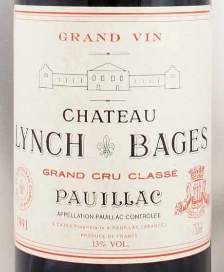 送料無料】1991年 シャトー ランシュ バージュ CHATEAU LYNCH BAGES