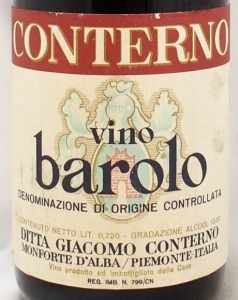 1969年 バローロ ジャコモ・コンテルノBAROLO GIACOMO CONTERNOの販売