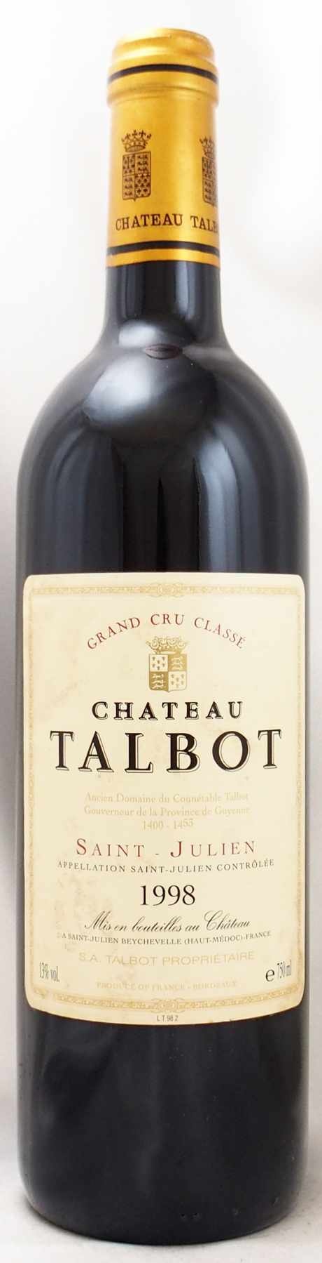 1998年 シャトー タルボ CHATEAU TALBOT の販売[ヴィンテージワイン