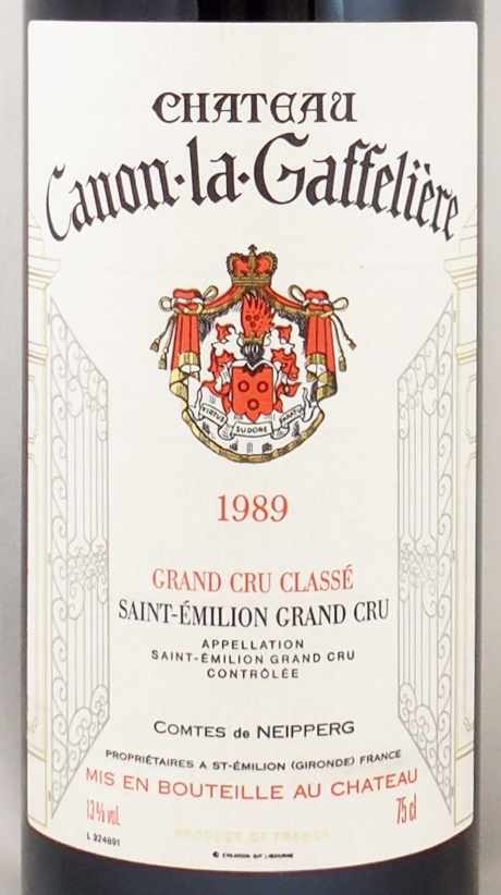 1989年 シャトー カノン ラ ガフリエール CHATEAU CANON LA GAFFELIERE