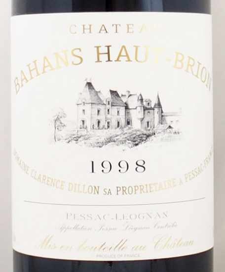 1998年 シャトー バーン オー ブリオン CHATEAU BAHANS HAUT BRION の