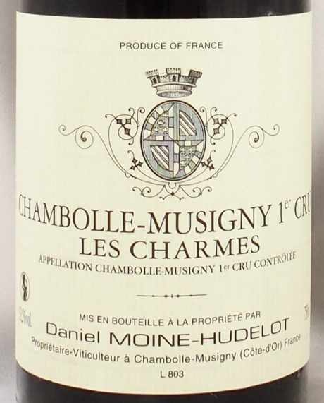 2003年 シャンボール ミュジニー プルミエ クリュ レ シャルム ダニエル・モワンヌ・ユドロCHAMBOLLE MUSIGNY 1ER CRU  LES CHARMES DOMAINE MOINE HUDELOTの販売[ヴィンテージワインショップのNengou-wine.com]