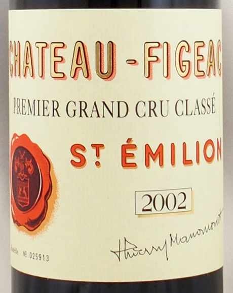 2002年 シャトー フィジャック CHATEAU FIGEAC の販売[ヴィンテージワインショップのNengou-wine.com]