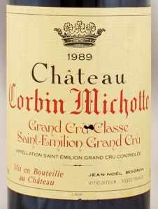 1989年 シャトー コルバン ミショット CHATEAU CORBIN MICHOTTE の販売