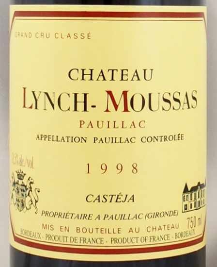 1998年 シャトー ランシュ ムーサ CHATEAU LYNCH MOUSSAS の販売