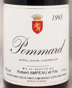 1993年 ポマール ロベール・アンポーPOMMARD ROBERT AMPEAUの販売