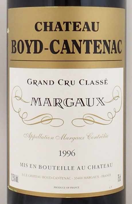1996年 シャトー ボイド カントナック CHATEAU BOYD CANTENAC の販売 