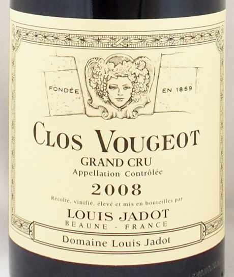 2008年 クロ ヴージョ グラン クリュ ルイ・ジャドCLOS VOUGEOT GRAND CRU LOUIS  JADOTの販売[ヴィンテージワインショップのNengou-wine.com]